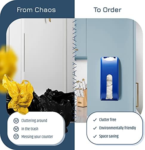 Wall-Mounted Plastic Bag Holder & Grocery Bag Organizer / Dispenser - Image 2