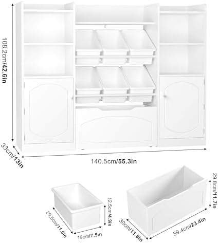 FINETONES Toy Storage Organizer with Movable Drawer Toy Organizer for Kids - Image 2