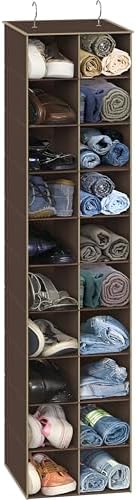 Simple Houseware 20 Section Shelves Hanging Shoes Organizer, Brown by SimpleHouseware
