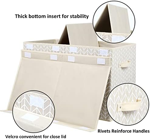 Large Toy Storage Box Chest for Kids, Sturdy Toy Box Bin Baskets with Lid - Image 3