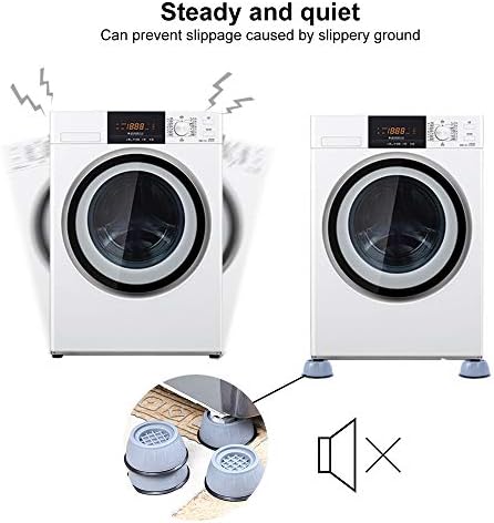 Mwellewm 8 Pcs Shock and Noise Cancelling Washing Machine Support Plastic Noise Reducing and Anti Slip Anti Vibration Rubber Washing Machine Feet Pads Anti-Walk Dryer Washer Vibration Stabilizer - Image 3