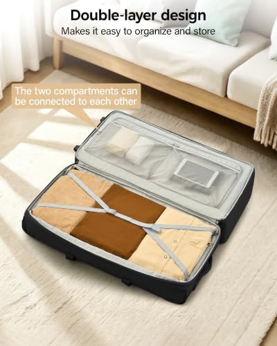 Hanke 35 Inch Extra Large Expandable Rolling Duffle Bag with 2 Wheels - Image 5