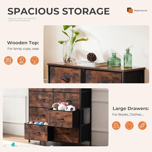 Sweetcrispy Dresser for Bedroom with 8 Drawers, Large Storage Tower - Image 4