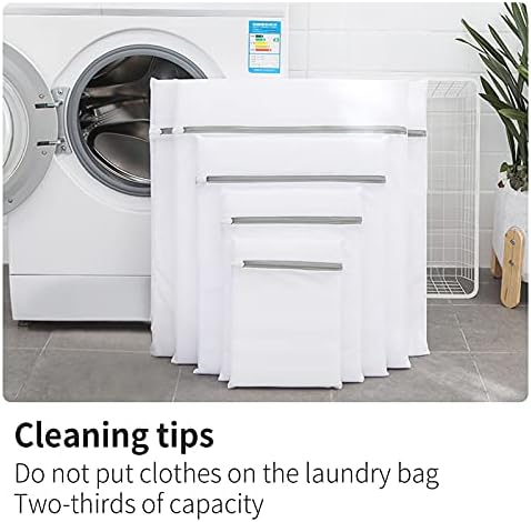 3 Pack Mesh Laundry Bags Medium by MDSXO- Fine Durable Lingerie Delicates Bag for Washing Machine for Socks, Bra, Mask,Underwear 12 * 16 inch [3 Pack] - Image 6