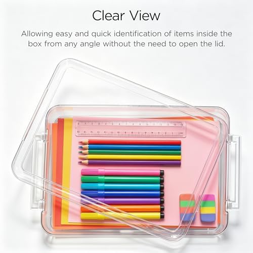 Citylife 3Packs Scrapbook Paper Organizer, Stackable Clear Organizer - Image 3