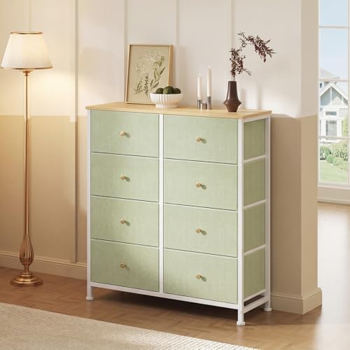 Sweetcrispy 8 Drawer Fabric Dresser, Tall Storage Tower for Bedroom - Image 2