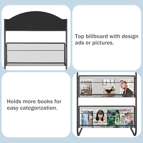 4-Tier Magazine Stand, 24.8'' Width Iron Brochure & Newspaper Display Stand, Please Identify, Woot is a Counterfeit - Image 3