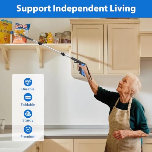 Grabber Reacher Tool 36 Inch, Foldable Grabber with Anti-Slip 360° Rotating Jaw, Magnetic Tip for Seniors, Heavy Duty Reacher Grabber Pickup Tool for Elderly After Surgery Recovery - Image 6