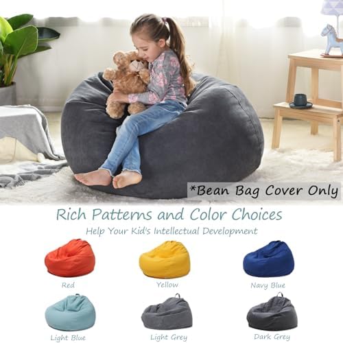 YuppieLife Stuffed Animal Storage Bean Bag Cover, 27" Canvas Toy Organizer - Image 4