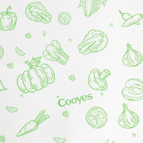 Cooyes Refrigerator Liners, Premium Absorbent Fridge Mats Non-Slip Washable, 12" x 24" Refrigerator Shelf Liners and Mats for Glass Shelves & Kitchen Cabinets, Non-Adhesive(6 PCS Green Veggie) - Image 3