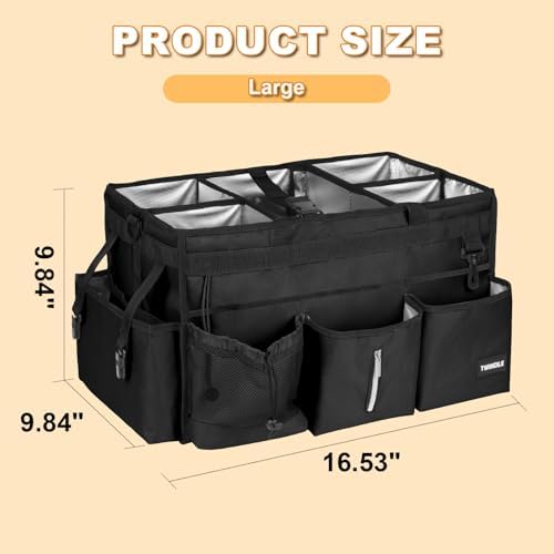 Large Cleaning Caddy For Cleaning Supplies,Cleaning Bag With Waist Belt & Shoulder Straps, Detachable Divider,Cleaning Supply Caddy For Housekeepers & Cleaners - Image 6