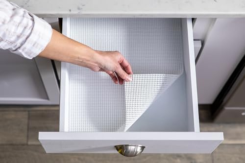 EasyLiner Select Grip Shelf Liner - Easy to Install & Cut to Fit - Non Slip, Non Adhesive, Drawer Shelf & Cabinet Liner for Kitchen, Bathroom, Pantry Cupboards, 12 in x 10 ft (6 Rolls), 60 ft, White - Image 6