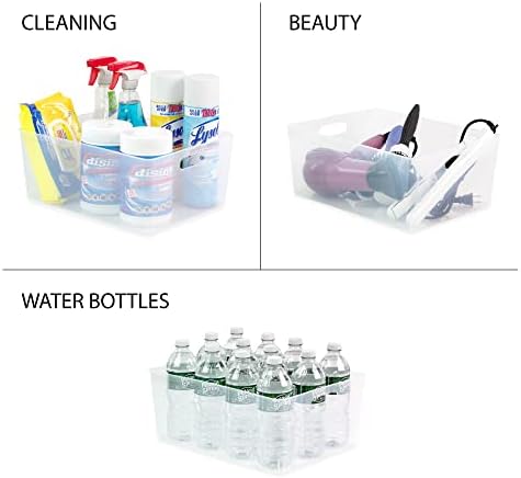 Isaac Jacobs 3-Pack XL Clear Storage Bin Set (13.9" x 10.6" x 5.75") - Image 3