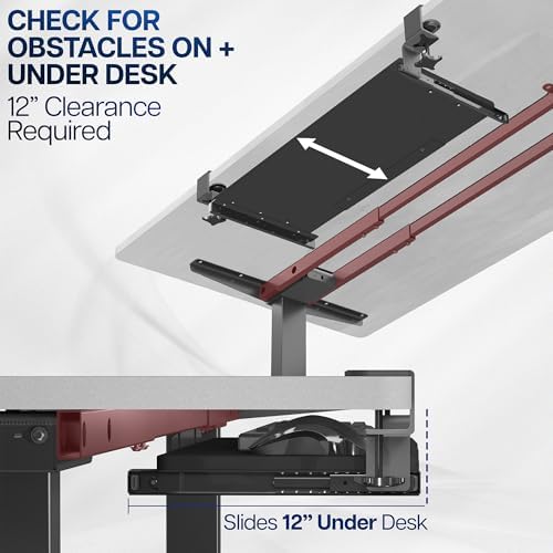VIVO Black Extra Large Clamp-on 34 x 11 in Keyboard Tray, MOUNT-KB15EB - Image 6
