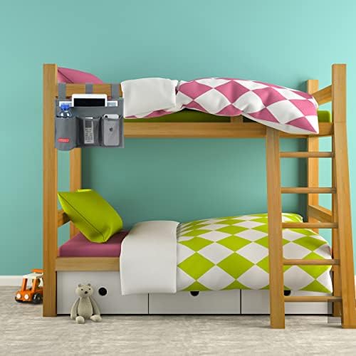Hanging Bedside Caddy,Bedside Organizer Caddy for Bed Rails(Classic 4 Pockets-Grey) - Image 7