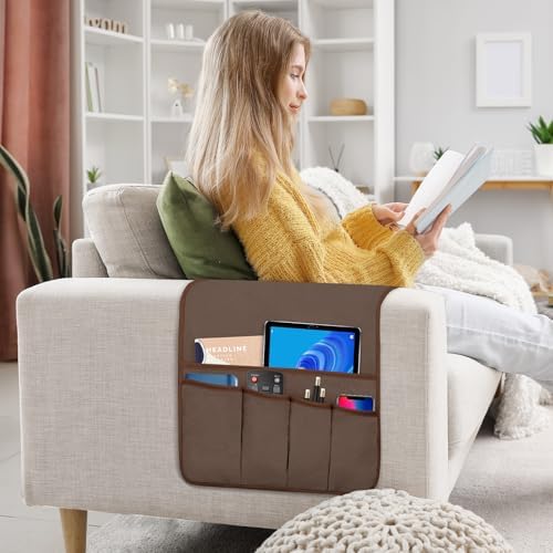 Remote Control Holder for Armchair Caddy, Remote Holder with 5 Pockets - Image 3