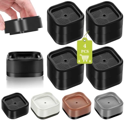 4 Pack Furniture Risers 2 Inch, Adjustable Bed Risers Heavy Duty for Table Desk Couch Chair Sofa Cabinet Bed Legs Dorm, Square Stackable Bed Raisers Blocks Lift Height 1", 2",3"or 4", Black by Yookwutar