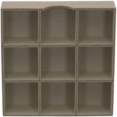 Household Essentials Brown 723-1 Deep 9 Section Drawer Organizer Box for Storage | 12 in x 12 in 3.13 - Image 4