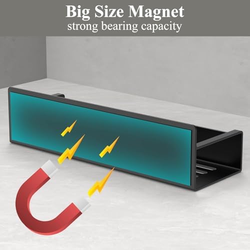 HuggieGems 6 Pack Black Magnetic Spice Rack Organizer for Refrigerator - Image 3