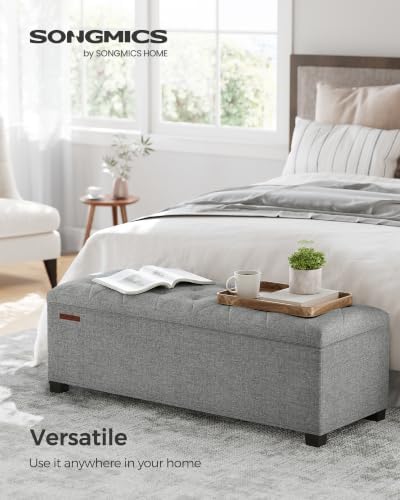 SONGMICS Storage Ottoman Bench, Foot Rest with Legs, Load up to 661.4 lb - Image 3