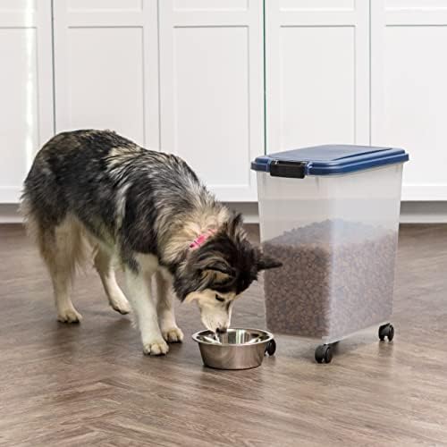 IRIS USA Dog Food Storage Container, Up to 40 lbs, Navy, Made in USA - Image 5