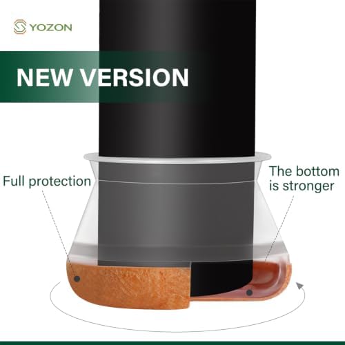 YOZON Chair Leg Floor Protectors Silicone Caps Felt Furniture Pads Covers - Image 2