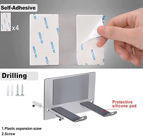 XIGOO Self Adhesive Hair Dryer Holder Wall Mounted - Image 5