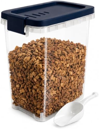 5-10 Lbs Airtight Cat Dog Food Storage Container, 8QT Compact Pet Food Bin by WBKTOOL