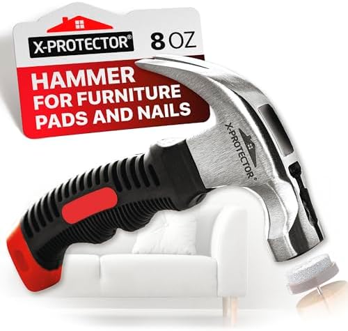X-Protector Nail-On Furniture Pads Hammer - Small Magnetic Claw Hammer by X-Protector