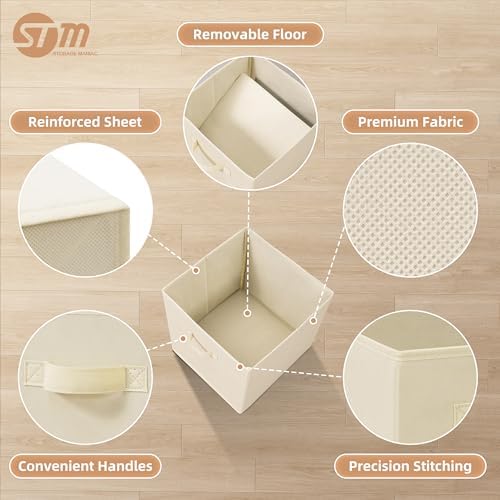 STORAGE MANIAC Storage Cubes, 13 Inch 10 Pack Collapsible Fabric Shelf Bins - Image 3