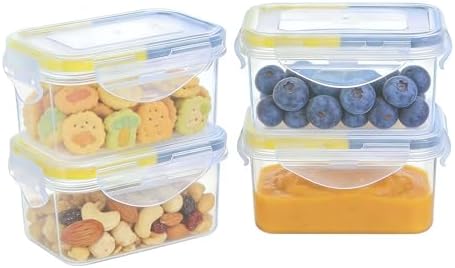 KIGI Small Plastic Food Storage Container, 4-Pack (0.73 Cup) by KIGI
