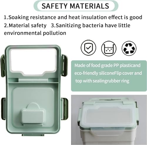 25LB Large Flour Storage Container Bin ,2 Pack Airtight Plastic with Wheels Seal Locking Lid Dispenser Organizer Storage Bin with Measuring Cup & Scoop for Flour, Rice, Grain 50LBS Total - Image 5