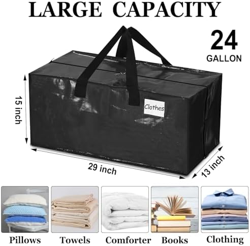 4 Pcs 24 Gallon Extra Large Moving Bags Heavy Duty Storage Bag - Image 3