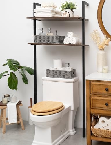 StorageWorks Toilet Tank Basket for Bathroom, Round Paper Rope Wicker Storage Basket Back of Toilet Tank Top, 14 ¼"L x 6 ¾"W x 3 ¾"H, 2 Pack - Image 6