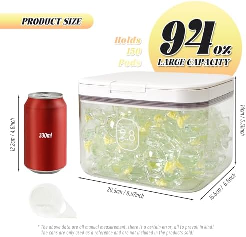 Laundry Pod Holder with Lid,94oz Container for Detergent Storage,No Pods - Image 2