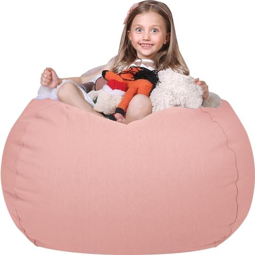 WEKAPO Stuffed Animal Storage Bean Bag Chair Cover for Kids by Wekapo