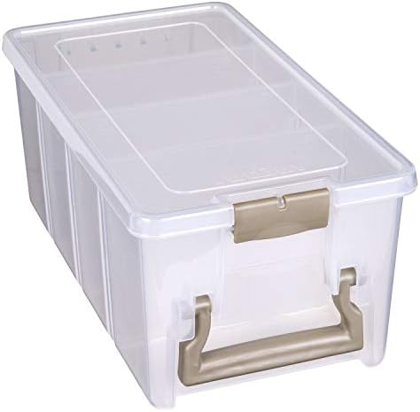 ArtBin Semi Satchel Craft Organizer with 3 Dividers, Clear - Image 2