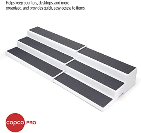 Copco 3 Tier Expandable Cabinet Organizer - Spice Rack Shelf for Pantry, Kitchen, Bathroom, Closet Storage - Adjustable Tiered Spice Organizer with Non-Slip Liner - Image 3