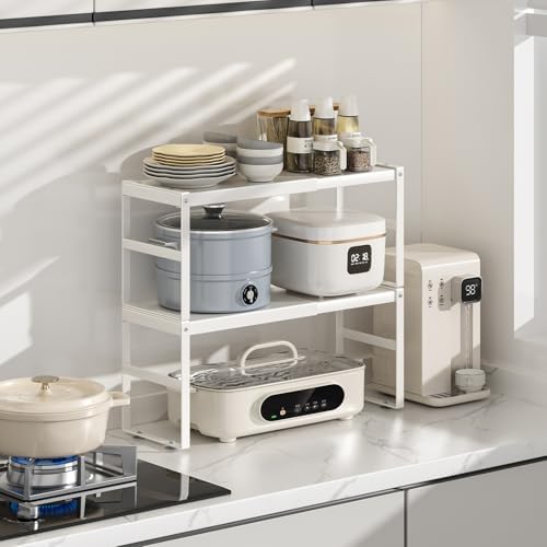Expandable Kitchen Organizer Shelf, Cabinet Countertop Shelves - Image 5