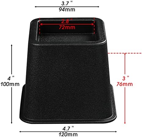 Bed Risers 3 Inch, Heavy Duty Square Furniture Frame Lift, Set of 8 - Image 5