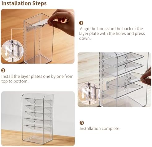 PAVSTINE 5-Tier Slanted Medicine Cabinet Organizer, Clear - Image 7