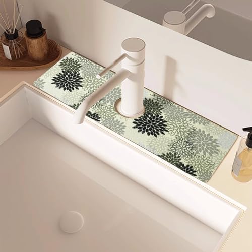 Sink Faucet Absorbing Mat, 2 Pack Drying Mat Around Faucet Sink Splash Guard Behind Faucet Sinkmat For Kitchen Bathroom Island Rv 15 * 5.5 Inch (38 * 14 cm) - Image 2