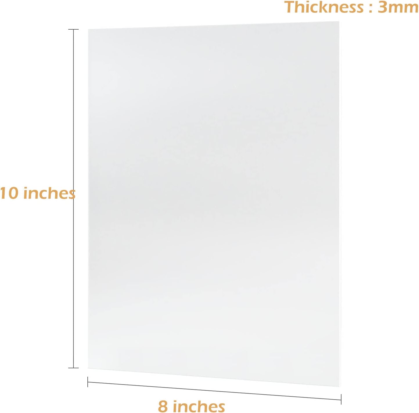 JINMURY Acrylic Sheets, 5 Pack 8x10 Inch Frosted 1/8 Inch Thick Decorative Signage, Perfect for Signage and Craft Projects