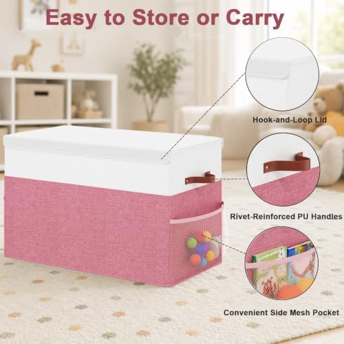 Large Toy Storage Box with Lid, Toy Chest Organizer Bin for Kids - Image 5