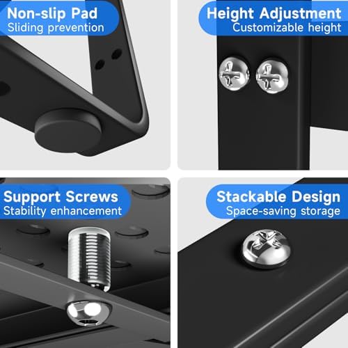 Expandable Cabinet Shelf Organizers, Kitchen Small Stand Rack Organization for Countertop Cupborad Pantry Desktop Spice Rack, Black 2 Pack - Image 7