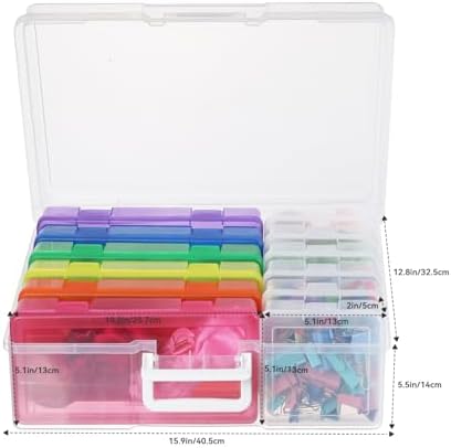 Plastic Storage Box Arts Plastic Container (6Medium Color+ 6Small Clear) - Image 7