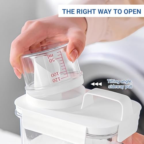 Laundry Detergent Dispenser - 61oz Refluxable Plastic Liquid Laundry Detergent Container for Laundry Room Organization - Image 4