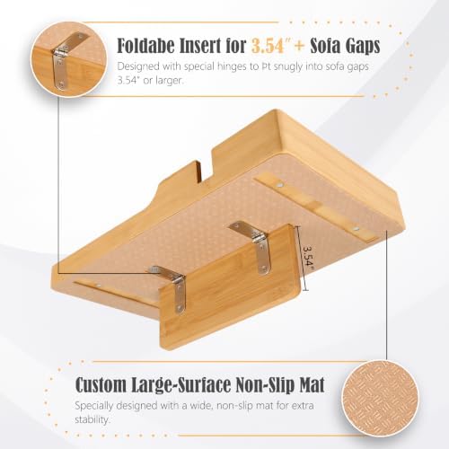 Nnewvante Couch Table Insert Between Cushions,15.35x9.84-inch Bamboo - Image 6