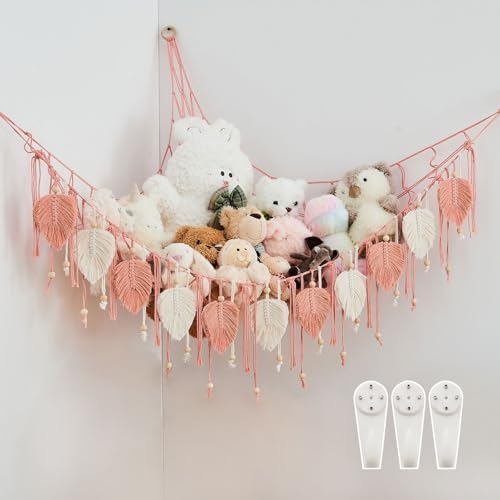 Pretty Jolly Stuffed Animal Hammock with Leaf Beads and Tassels by PrettyJolly