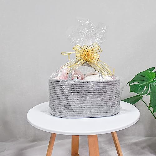 ABenkle Baby Diaper Caddy Organizer, Cotton Rope Nursery Storage Basket - Image 3